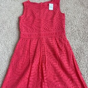 NWT J Crew Crewcuts Girls Red Lace Dress | Size 16